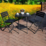 Set of 2 Outdoor Plastic Folding Chairs Garden Dining Sets Living and Home 