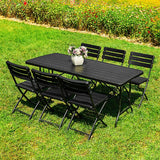 Set of 2 Outdoor Plastic Folding Chairs Garden Dining Sets Living and Home 