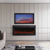 40 Inch Inset Fireplaces 5120 BTU Wall-Mounted Electric Fireplace 9 LED Flame Colours