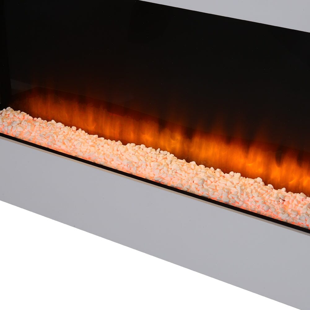 50 Inch LED Electric Fireplace L Shaped Wall Mounted Electric Fireplaces Fireplace Suites Living and Home 