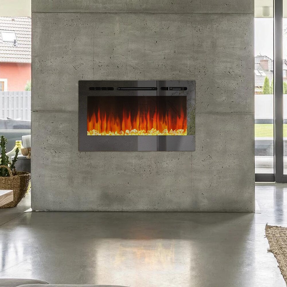 36/40/50/60 Inch Wall Mounted Fireplace With 12 Flame Colors Wall Mounted Fireplaces Living and Home 