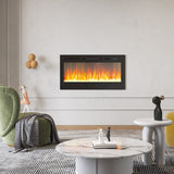 36/40/50/60 Inch Wall Mounted Fireplace With 12 Flame Colors Wall Mounted Fireplaces Living and Home 