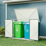 5.8ft Metal Bin Storage Lockable Garden Bike Shed Bike & Bin Sheds Living and Home Green 