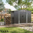 4×8 ft/ 6×8 ft Metal GardenStorage Shed with Log Storage Garden Sheds Living and Home 4×8 ft 