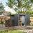4×8 ft/ 6×8 ft Metal GardenStorage Shed with Log Storage Garden Sheds Living and Home 6×8 ft 