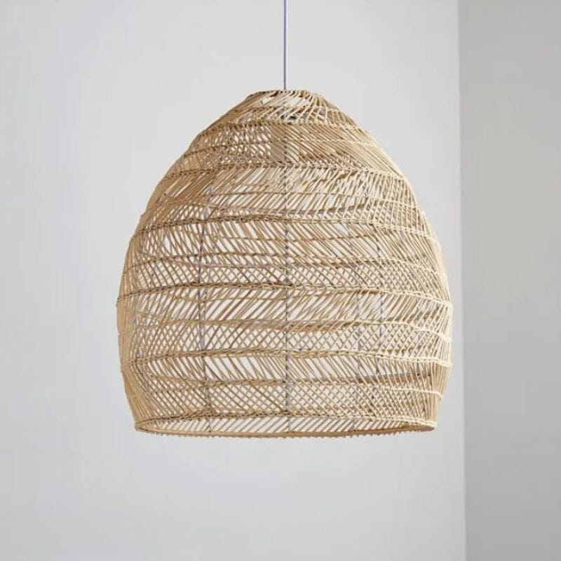 Lightsin Rattan Art Pendant Light Hanging Decor Rustic Style Lightsin UK 60cm Dia 