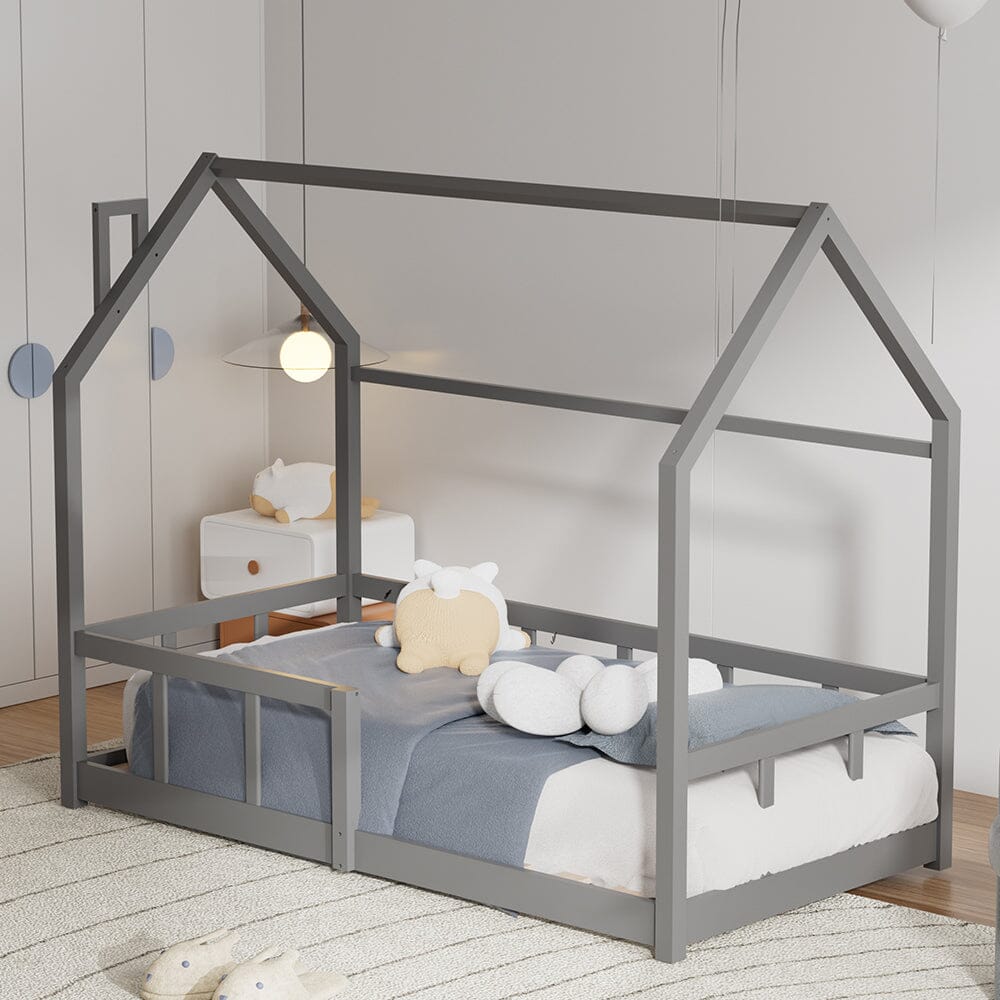Wooden House Bed Frame Bed Frames Living and Home 