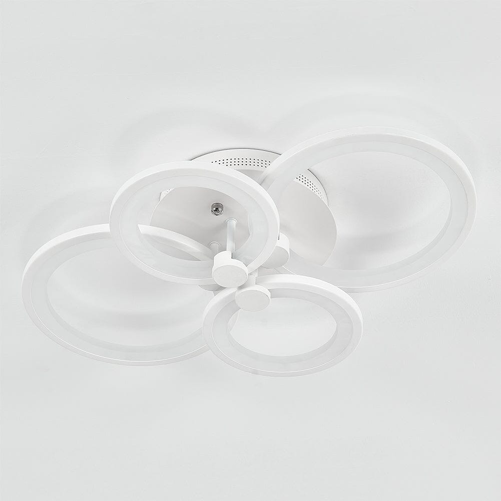 4/6/8 Rings Circle LED Semi-Flush Ceiling Light Dimmable/Non-Dimmable Ceiling Lights Living and Home 