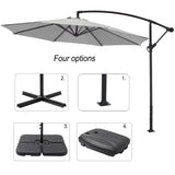 3M Light Grey Sun Parasol Hanging Banana Umbrella Parasols Living and Home 