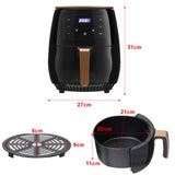 4.5 litre Air Fryer with Non-stick Basket and Digital Screen Control Cookware Living and Home 