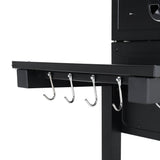 Charcoal Grill Barrel Wide 114.5cm w/ Side Shelves Garden BBQ Grill Living and Home 