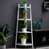 3/4/5 Tier Corner Ladder Shelf Bookcase Plant Flower Display Stand Storage Rack Bookcases & Standing Shelves Living and Home 