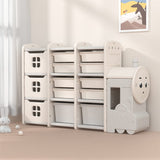 Grey Cute Bus-shaped Storage Shelves Organizer for Kids Shelves & Racks Living and Home Large/ 129cm W 