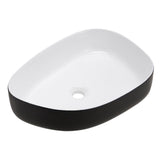 Premium Ceramic Sink with Stainless Steel Pop-upand Mounting Ring Bathroom Sinks Living and Home 