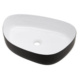 Premium Ceramic Sink with Stainless Steel Pop-upand Mounting Ring Bathroom Sinks Living and Home 