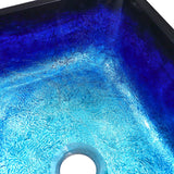 Gold Bathroom Artistic Vessel Sink Tempered Glass with Drain Bathroom Sinks Living and Home 