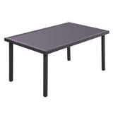 Garden Table Dining Patio Outdoor Table Black/Brown Garden Dining Table Living and Home 