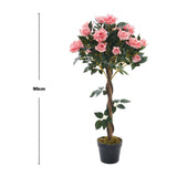 Artificial Rose Flower Tree in Pot Artificial Plants Living and Home 