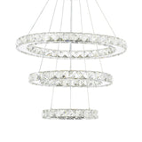 Pendant White LED Crystal Chandelier 2/3 Ring Design Ceiling Light Lighting Lamp-Non-Dimmable Pendant Living and Home 