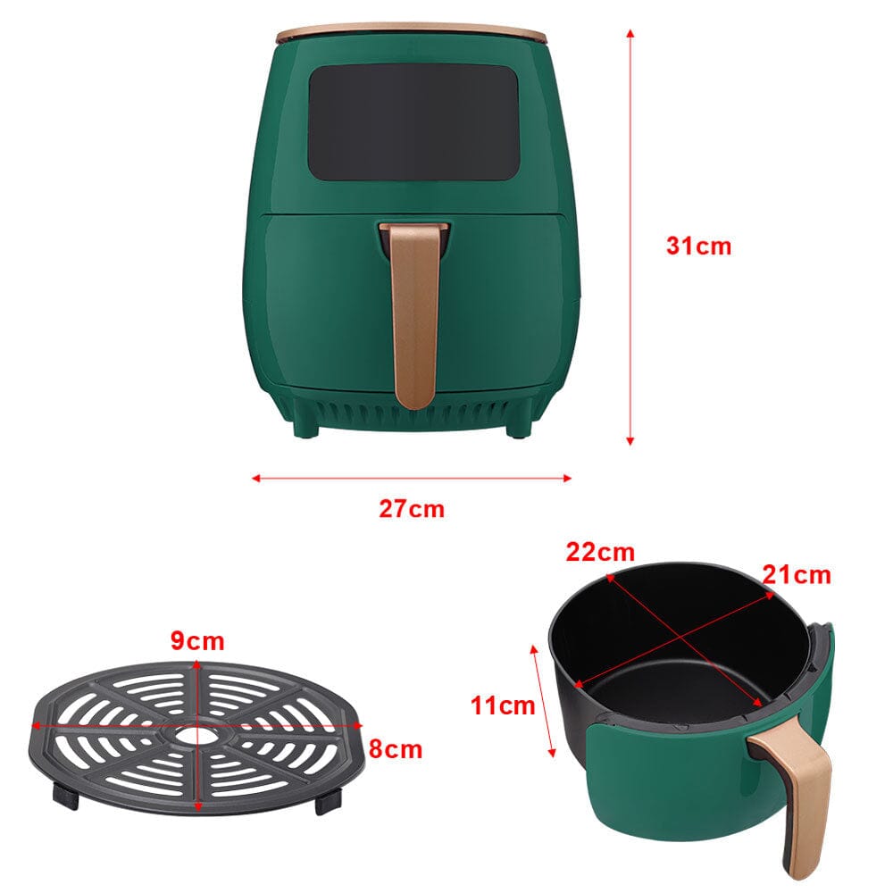 4.5 litre Air Fryer with Non-stick Basket and Digital Screen Control Cookware Living and Home 