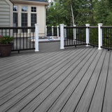 8.4m2 WPC Decking Wood Grain Patterns Floor Set with Accessories Floor Planks Living and Home 