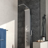 Bathroom Silver Stainless Steel Shower Tower Panel Bathroom Shower Living and Home 