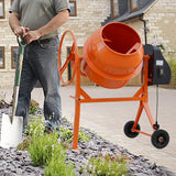 Durable and Versatile Cement Mixer with Easy Movement