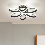 Black Frame Modern Dimmable/White LED Chandelier Ceiling Light Ceiling Light Fixtures Living and Home Cool White 