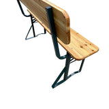 Rustic Wooden Folding Garden Bench Table Set Benches Living and Home 