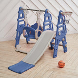 3 in 1 Kids Toddler Swing and Slide Set with Basketball Hoop Sturdy Construction