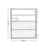 Durable and Rust-Resistan Half Mesh Metal Field Farm Gate Farm Gates Living and Home 6FT/1.8M 
