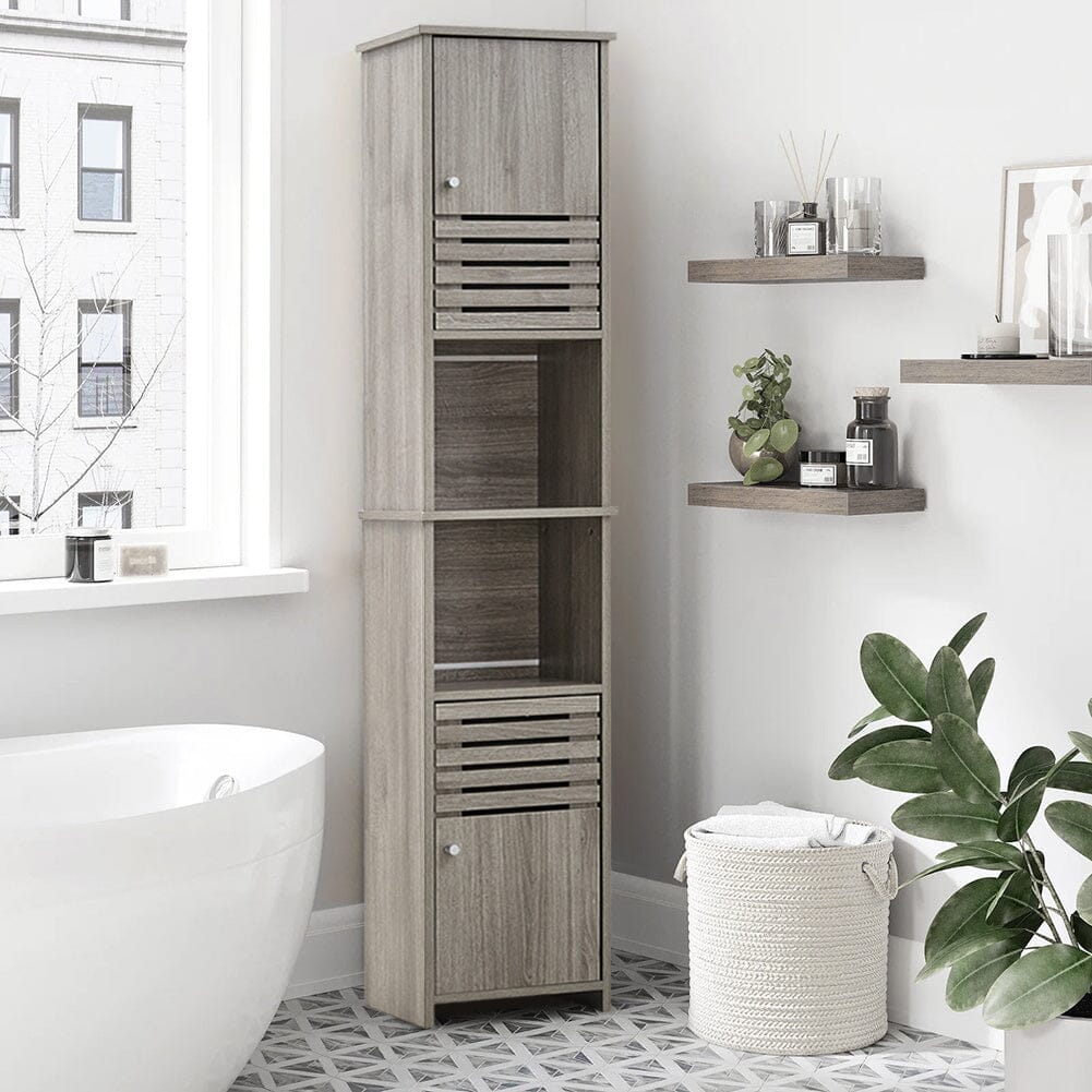 Freestanding Tall Bathroom Storage Cabinet – Living and Home