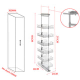 Livingandhome Tall and Narrow 6-Tier Metal Kitchen Pull-out Kitchen Cabinet Basket Shelf Living and Home 