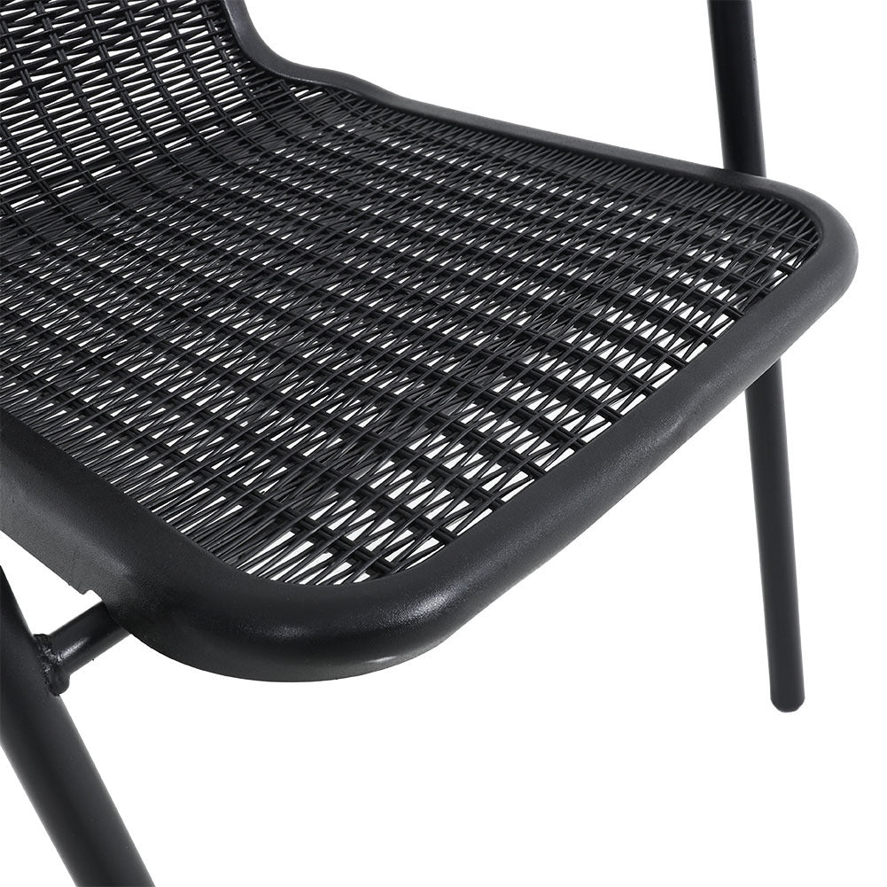 Set of 6 Stacking Patio Dining Side Chairs for All Weather Outdoor Bistro Garden Patio Side Chair Living and Home 
