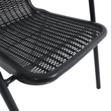 Set of 6 Stacking Patio Dining Side Chairs for All Weather Outdoor Bistro Garden Patio Side Chair Living and Home 