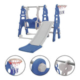 Kids Toddler Swing and Slide Set with Basketball Hoop Swing Sets & Playsets Living and Home 