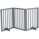 Folding Pet Gate Dog Fence Child Safety Indoor Durable Free Standing Wood Pet Gate Living and Home 