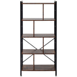 61'' H x 29'' W Steel Bookcase Industrial Bookshelf Bookcases & Standing Shelves Living and Home 