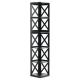 Black/White Wooden 5 tier Rectangular Vertical Living Room Shelf Shelves & Racks Living and Home 