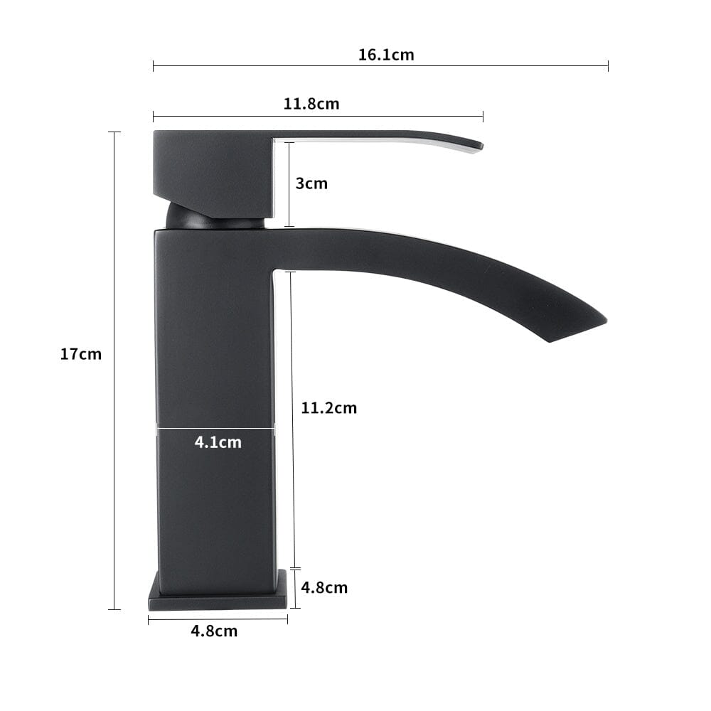 Modern Bathroom Mixer Tap Single Handle Stainless Steel Basin Taps Living and Home 