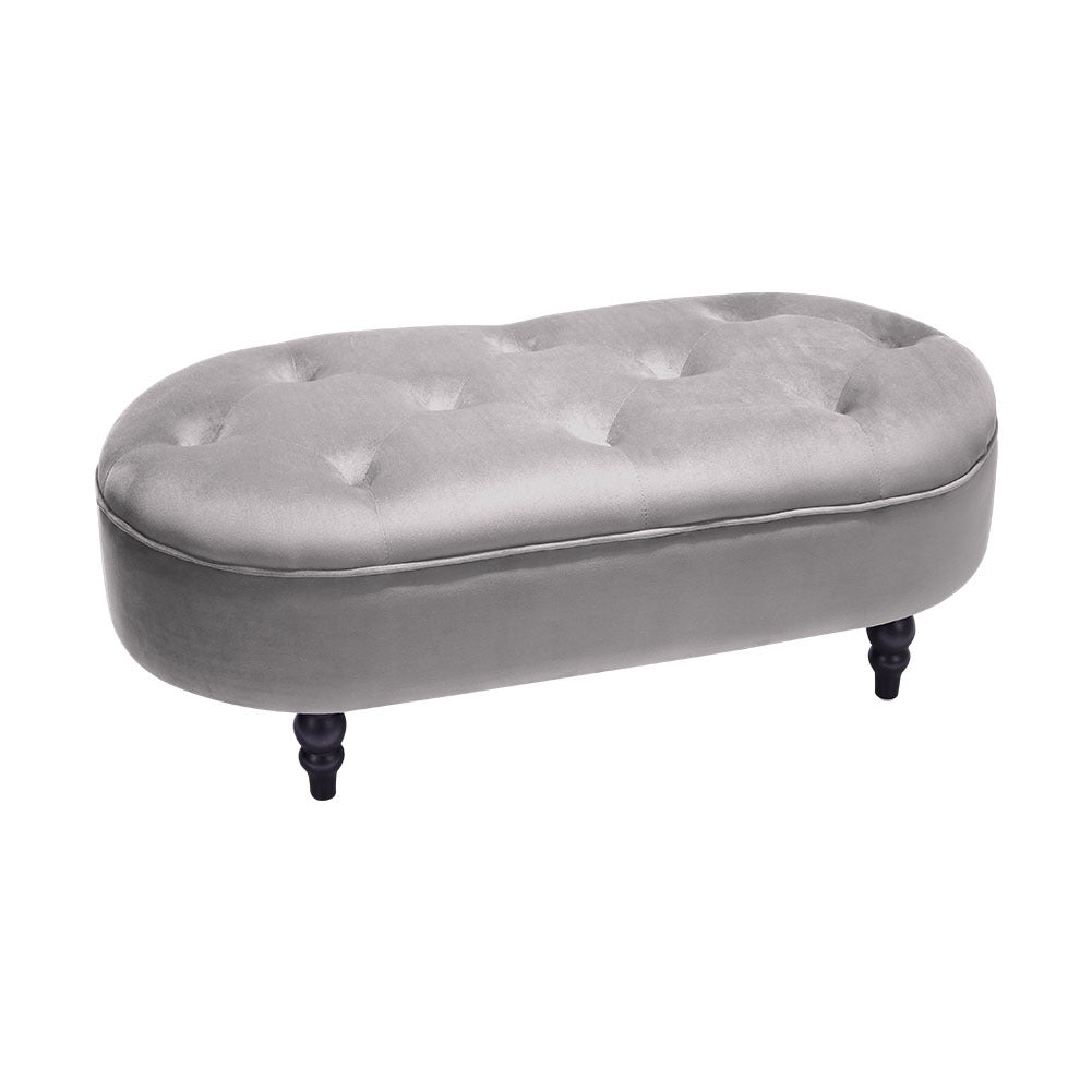 Tufted Oval Cocktail Ottoman Footstool Footstool Living and Home 