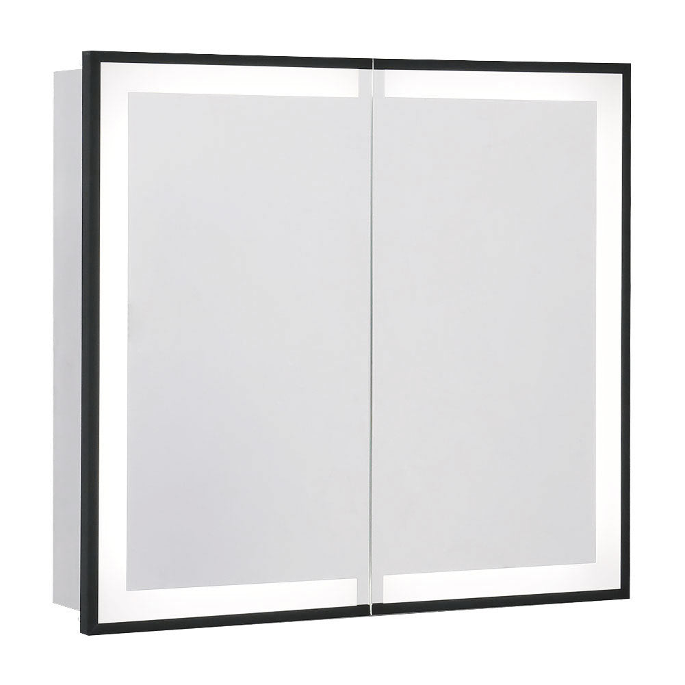 65W*60Hcm LED Mirror Cabinet Double Door Bathroom Mirror Cabinet Living and Home 