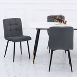 W 44cm Retro Velvet Accent Desk Chair Dining Chairs (Set of 4) Dining Chairs Living and Home 