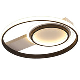 Modern LED Ceiling Light with 2 Circular Rings in Black Dimmable/Non-Dimmable Ceiling Light Living and Home Dimmable Warm Glow 