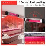 2kW Adjustable Garden Outdoor Warmer Wall Mounted Patio Heater Pink Light patio heater Living and Home 