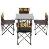 5 Piece Folding Camping Table and Chairs Set Portable with Carrying Bag Sun Loungers Living and Home 