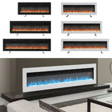 1800W Freestanding Electric Fireplace Insert Wall Mounted Electric Heater Remote Control Fireplaces Living and Home 
