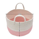 Cotton Woven Clothes Hamper Laundry Basket with Hooks Laundry Baskets Living and Home 