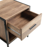 Storage Bedside Table 2 Shelves End Table Industrial Nightstand End Tables Living and Home 