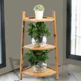 3/4/5 Tier Corner Ladder Shelf Bookcase Plant Flower Display Stand Storage Rack Bookcases & Standing Shelves Living and Home 